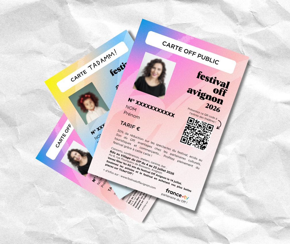 Commandez vos carte Off et TADAMM ! en ligne
