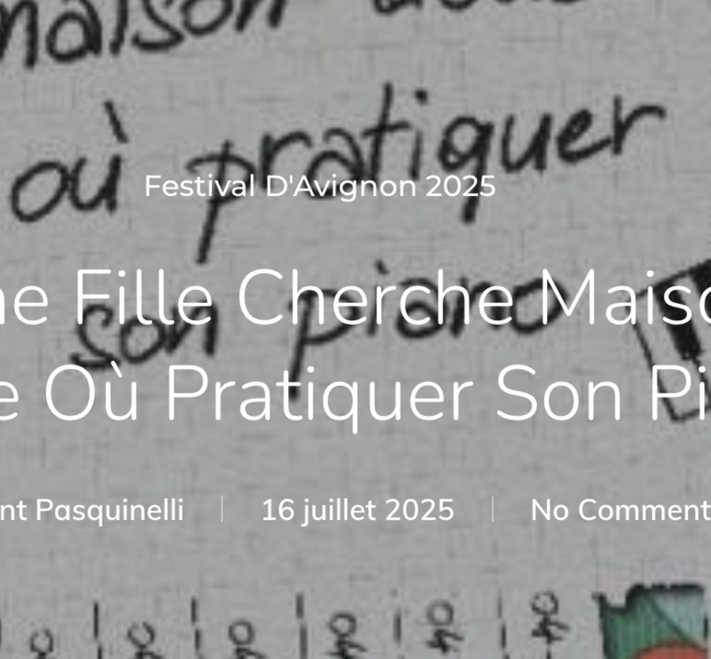 Jeune fille cherche maison douce où pratiquer son piano