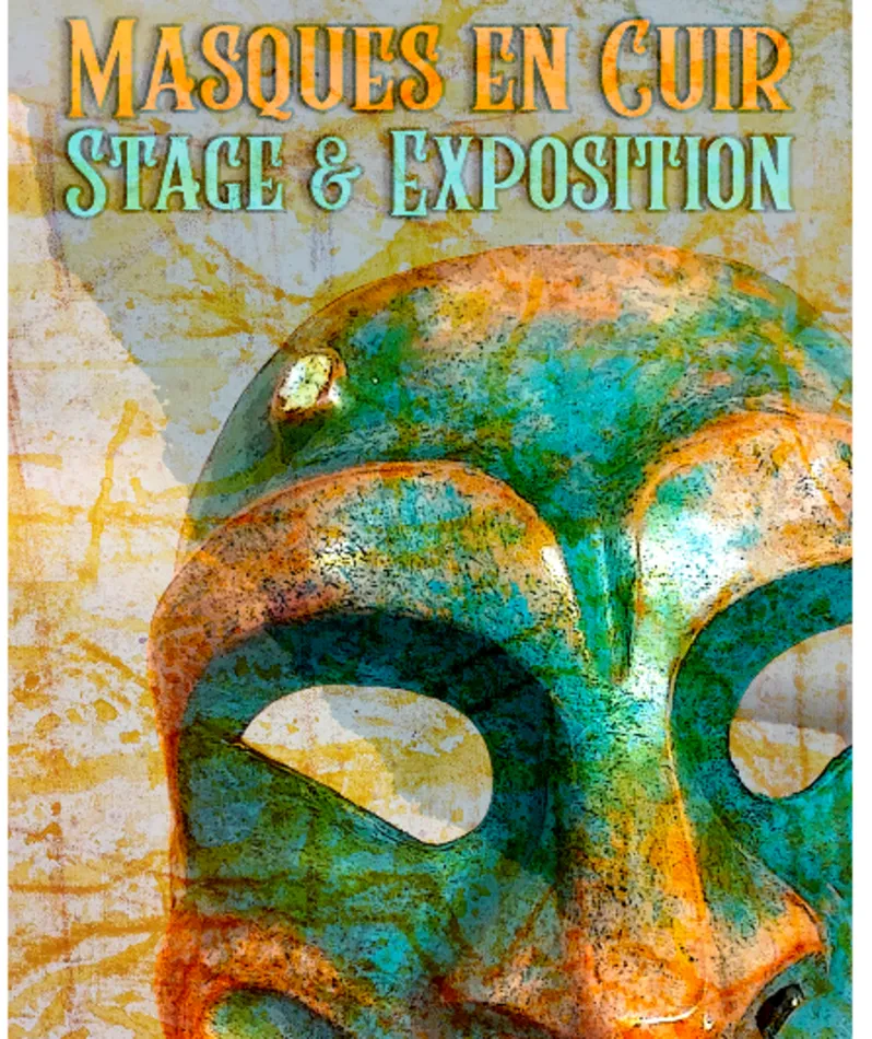 Affiche du spectacle Exposition et stage masques en cuir