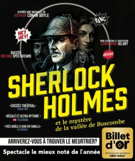 Affiche du spectacle Sherlock Holmes et le mystère de la vallée de Boscombe
