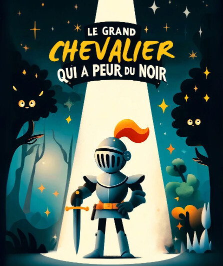 Affiche du spectacle Le grand chevalier qui a peur du noir