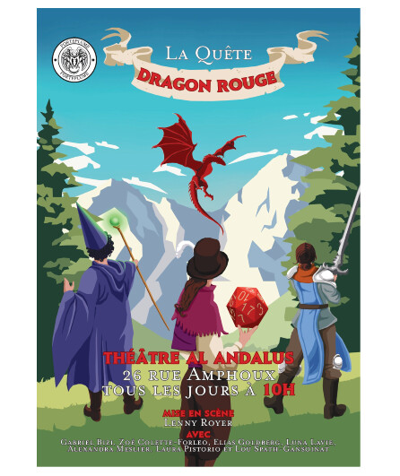 Affiche du spectacle La quête du dragon rouge