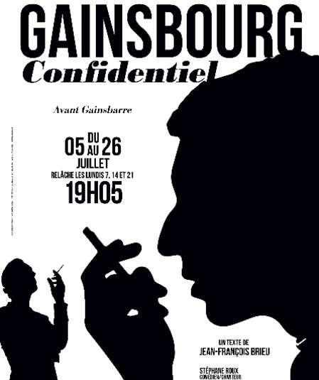 Affiche du spectacle Gainsbourg confidentiel