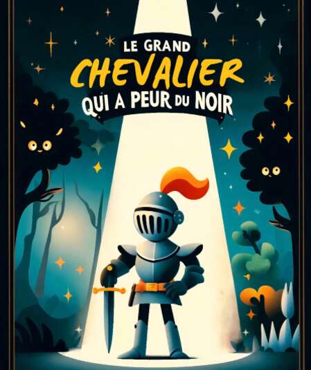 Affiche du spectacle Le grand chevalier qui a peur du noir