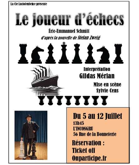 Affiche du spectacle Le joueur d'échecs