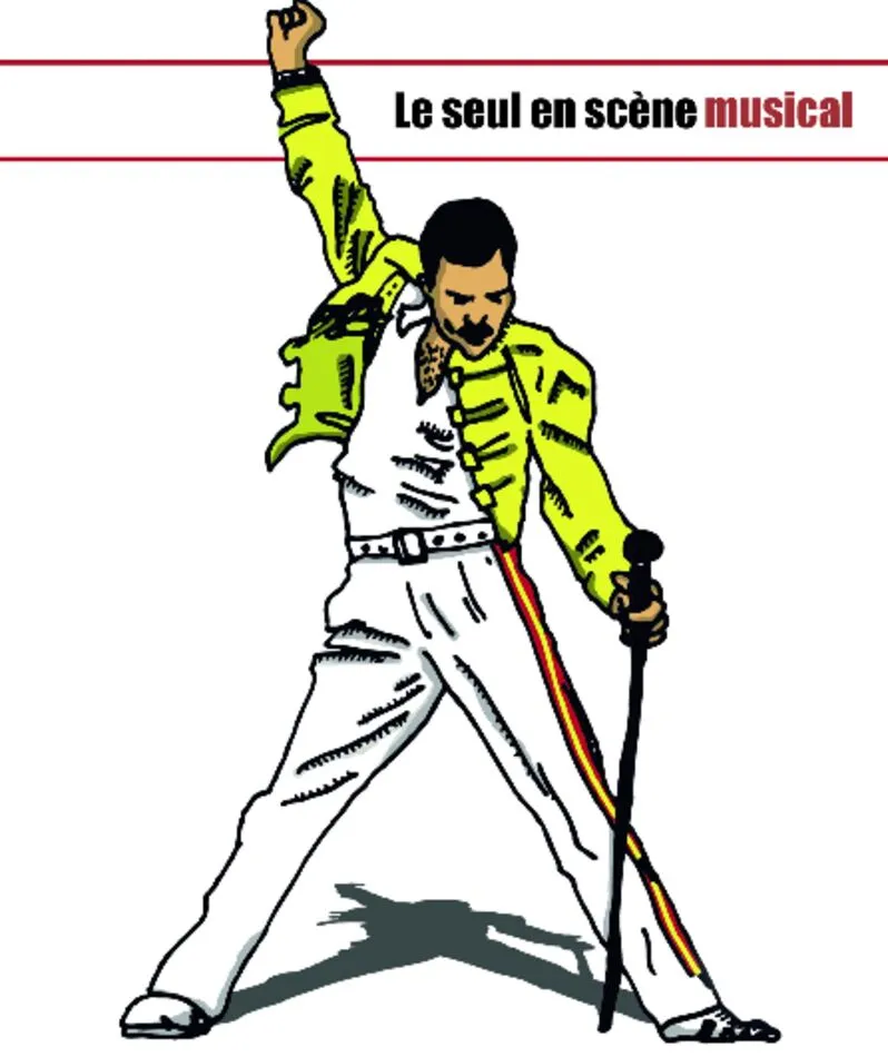 Affiche du spectacle je vis avec Freddie Mercury