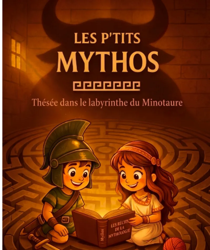 Affiche du spectacle Les p'tits mythos : Thésée dans le labyrinthe du Minotaure