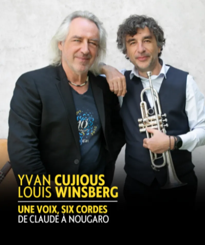 Affiche du spectacle 1 Voix 6 Cordes - de Claude à Nougaro