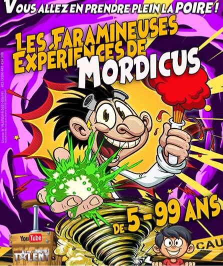 Affiche du spectacle Les faramineuses expériences de Mordicus