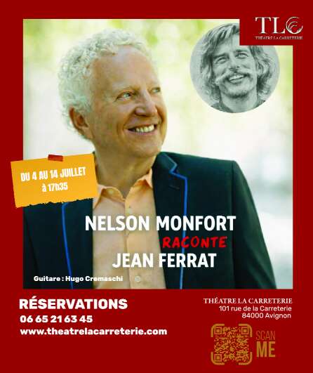 Affiche du spectacle Nelson Monfort Raconte Jean Ferrat