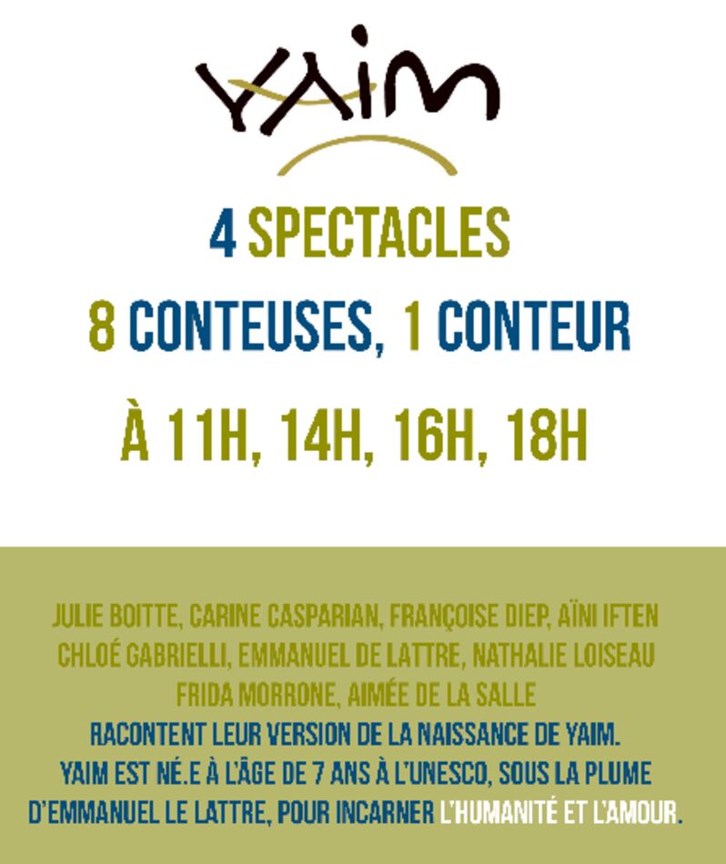 Affiche du spectacle Yaim, le renouveau du monde