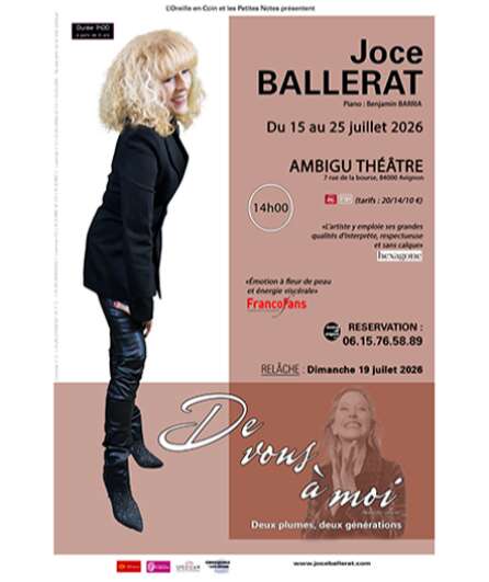 Affiche du spectacle De vous à moi (de Véronique Sanson à Joce Ballerat)