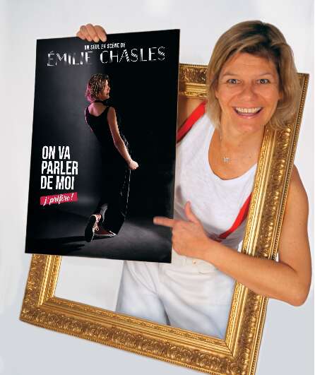 Affiche du spectacle On va parler de moi, j'préfère !