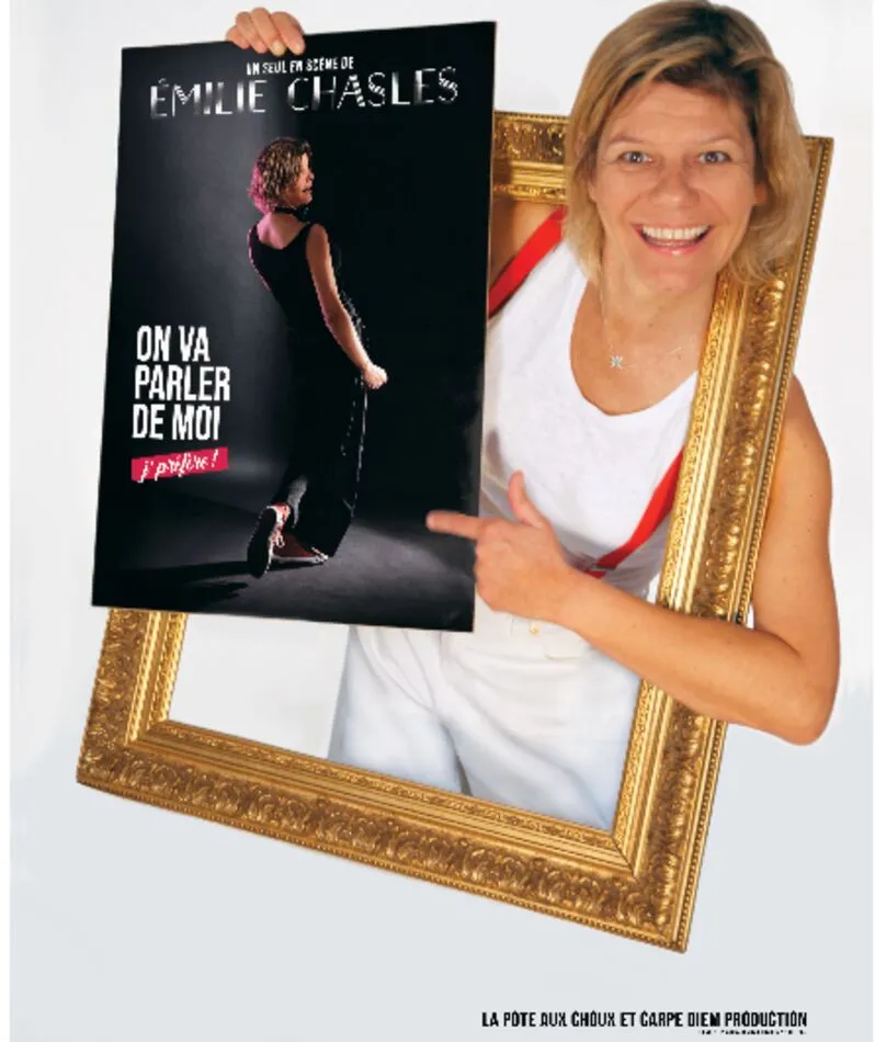 Affiche du spectacle On va parler de moi, j'préfère !