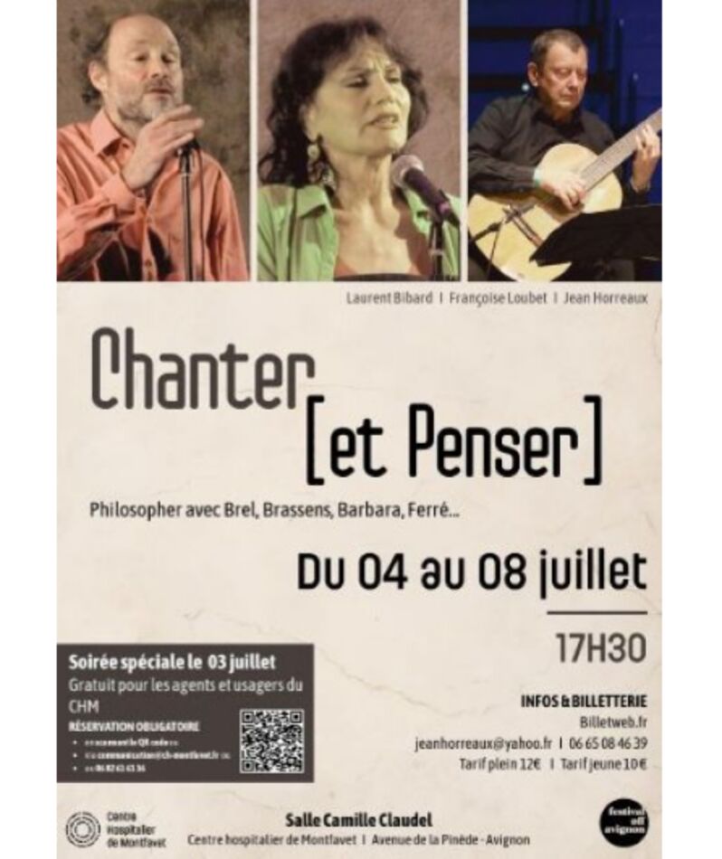 Affiche du spectacle Chanter et Penser