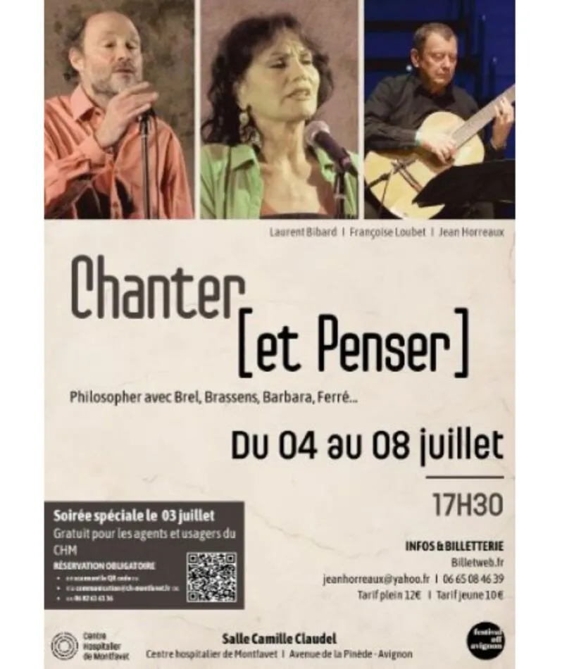 Affiche du spectacle Chanter et Penser