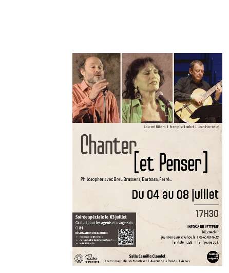 Affiche du spectacle Chanter et Penser