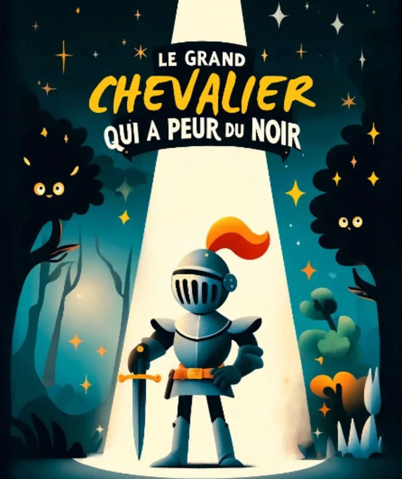 Affiche du spectacle Le grand chevalier qui a peur du noir