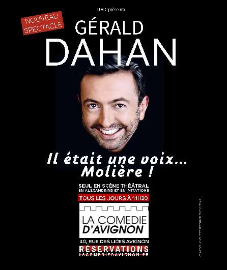Affiche du spectacle Il était une voix... Molière !